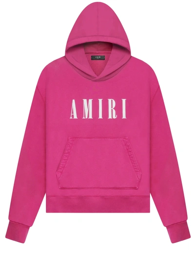 Shop Amiri Core Logo Hoodie In Pink