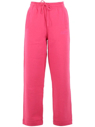 Shop Ganni Fuchsia Sweatpants In Pink