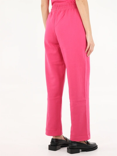 Shop Ganni Fuchsia Sweatpants In Pink