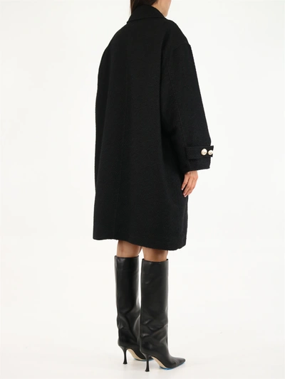 Shop Dolce & Gabbana Widefit Black Coat