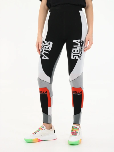 Shop Stella Mccartney Leggins With Sporty Stella Logo In Printed