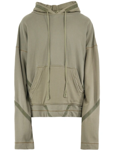 Shop Greg Lauren Military Green Oversize Sweatshirt