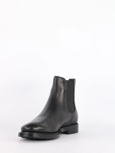Tod's Embossed Leather Chelsea Boots In Black | ModeSens