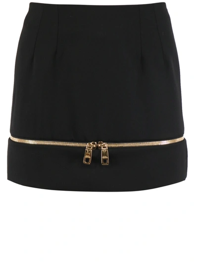 Shop Dolce & Gabbana Black Mini Skirt With Zip