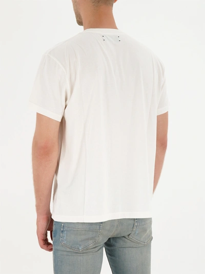 Shop Amiri T-shirt Reverse Bunny In White