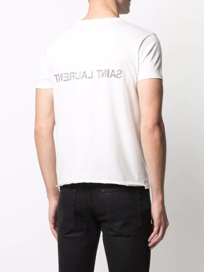 Shop Saint Laurent Logo Reverse T-shirt In White