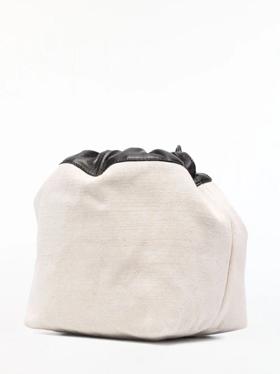 Shop Jil Sander Small Bag With Drawstring In White