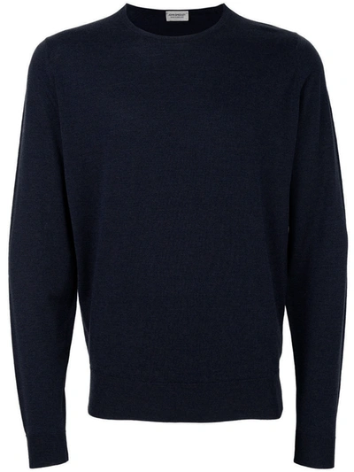 Shop John Smedley Blue Merino Wool Sweater