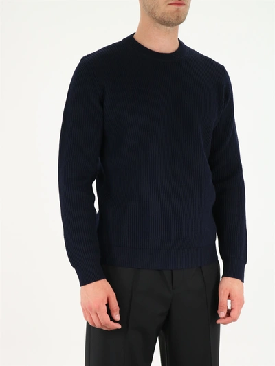 Shop Roberto Collina Crewneck Sweater In Blue