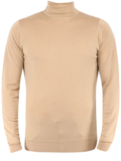 Shop John Smedley Beige Extrafine Wool Sweater In Camel