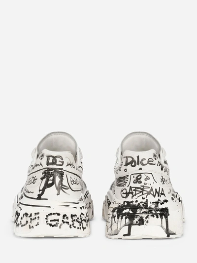 Shop Dolce & Gabbana White Daymaster Sneakers In Black