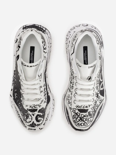 Shop Dolce & Gabbana White Daymaster Sneakers In Black