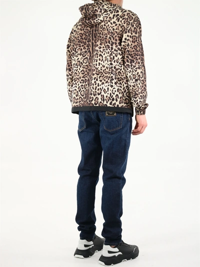 Shop Dolce & Gabbana Leopard Printed Jacket