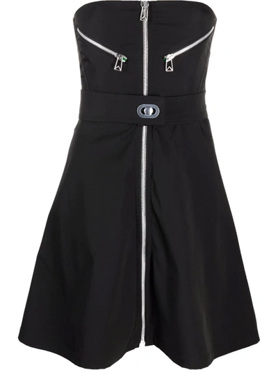 Shop Bottega Veneta Black Tech Stretch Nylon Dress