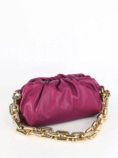 Shop Bottega Veneta Chain Pouch Bag In Purple