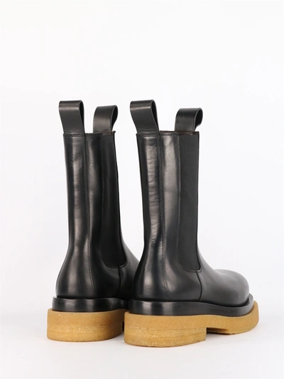 Shop Bottega Veneta Black Lug Boots
