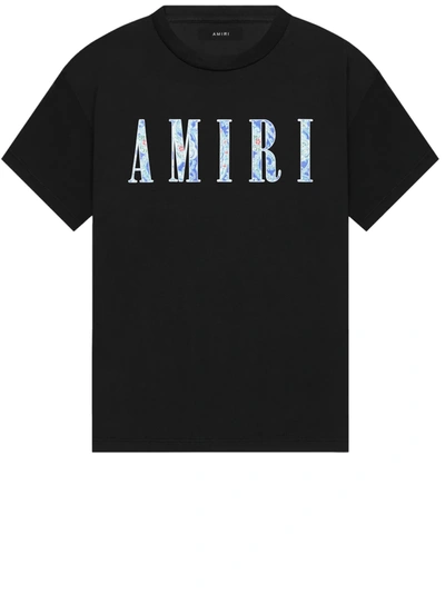 Shop Amiri T-shirt Paisley Logo In Black
