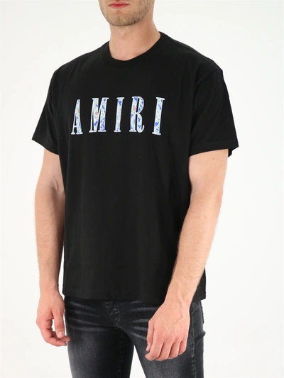 Shop Amiri T-shirt Paisley Logo In Black