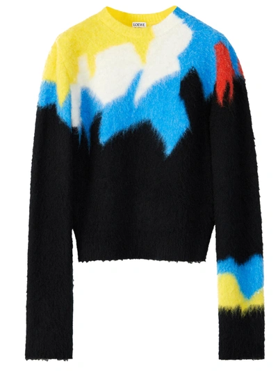 Shop Loewe Multicolor Intarsia Sweater In Printed