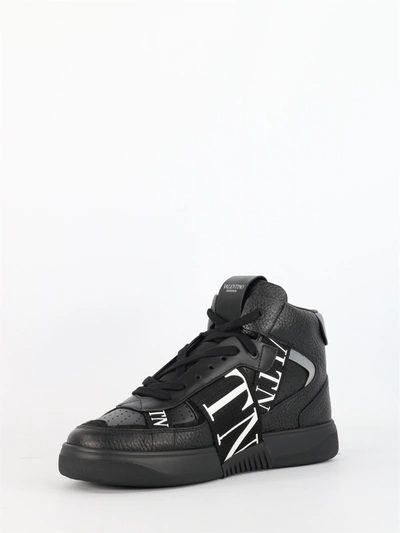 Shop Valentino Vl7n Mid-top Sneakers In Black