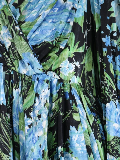 Shop Balenciaga Floral Print Dress In Printed