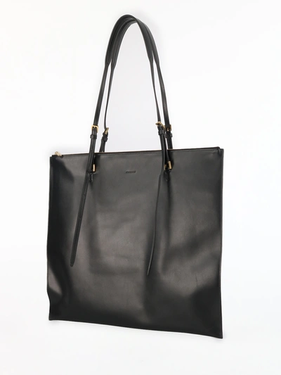 Shop Jil Sander Medium Tote Bag Black