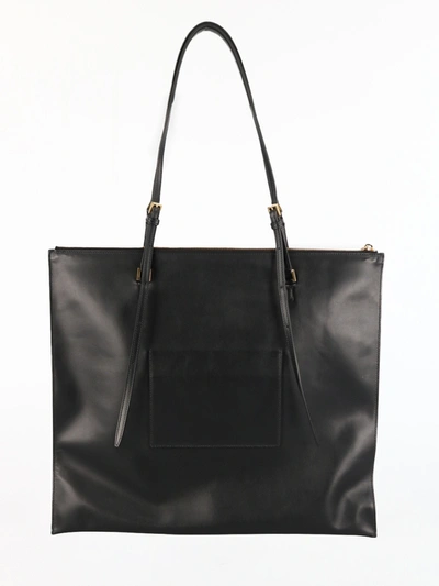 Shop Jil Sander Medium Tote Bag Black