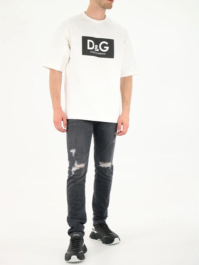 Shop Dolce & Gabbana Oversize T-shirt D & G In White