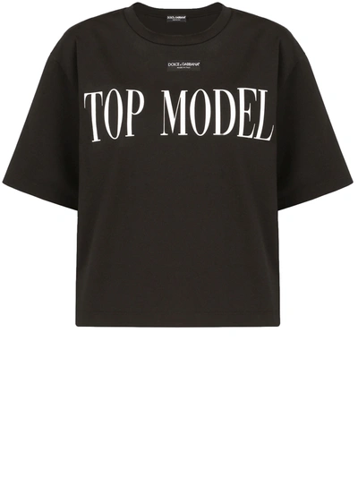 Shop Dolce & Gabbana Top Model Black T-shirt