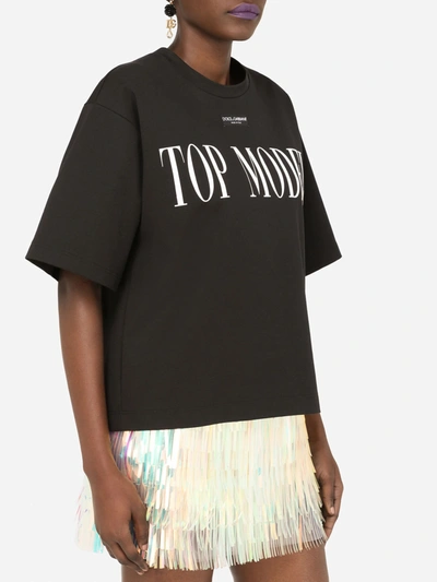 Shop Dolce & Gabbana Top Model Black T-shirt