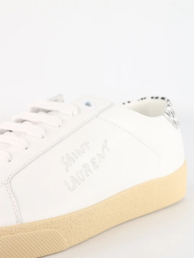 Shop Saint Laurent Court White Low Sneakers