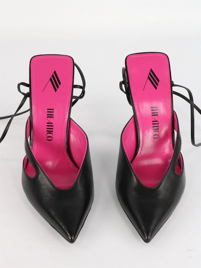 Attico Anais Cutout Leather Pumps In Black