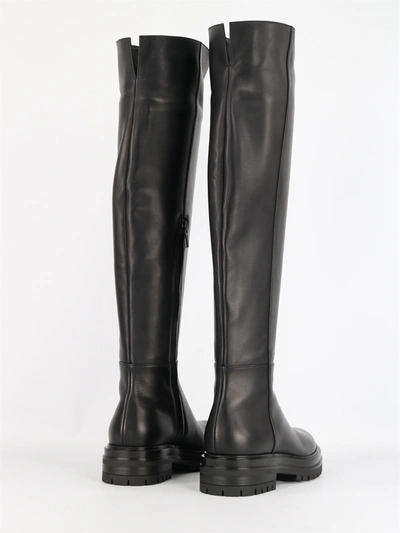 Shop Gianvito Rossi Quinn Knee-high Boots In Leather In Black