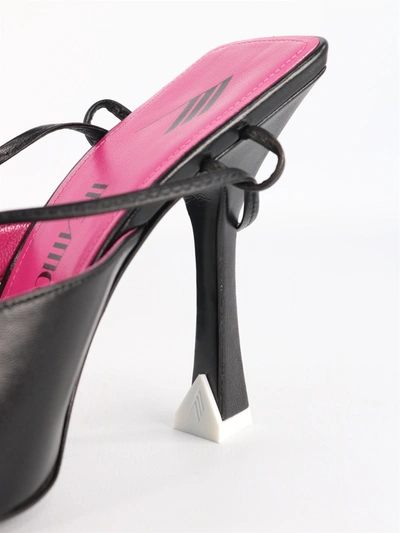 Attico Anais Cutout Leather Pumps In Black