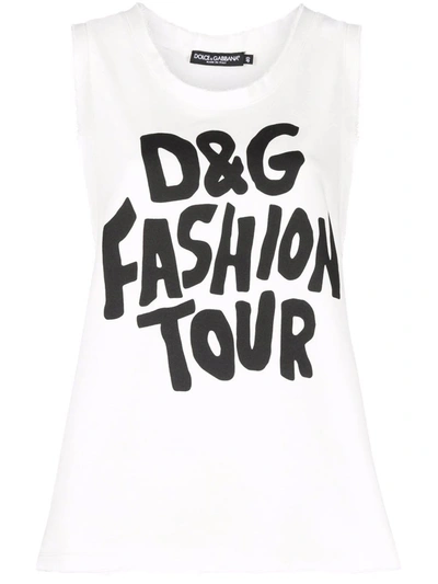 Shop Dolce & Gabbana Top D & G Fashion Tour In White