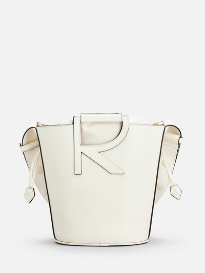 Shop Roger Vivier Rv Bucket Bag Medium Cream