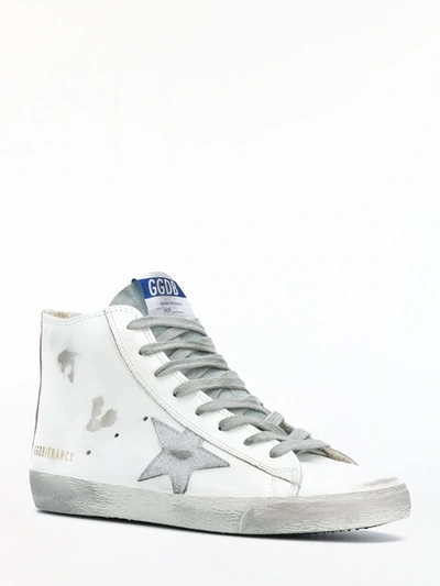 Shop Golden Goose Francy Sneakers With Silver Star In White