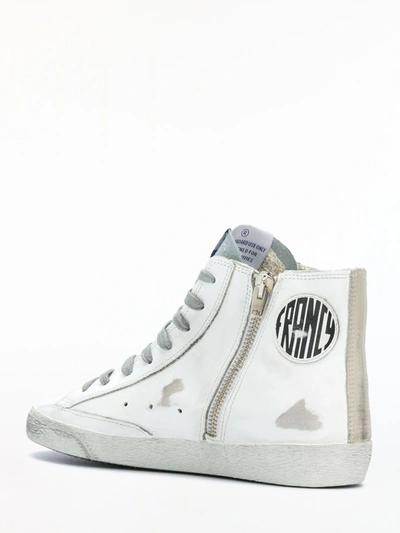 Shop Golden Goose Francy Sneakers With Silver Star In White