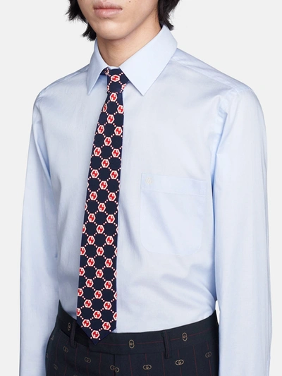 Shop Gucci Hexagonal Gg Silk Tie In Printed