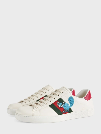 Shop Gucci Ace Freya Hartas Sneakers In White