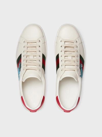 Shop Gucci Ace Freya Hartas Sneakers In White