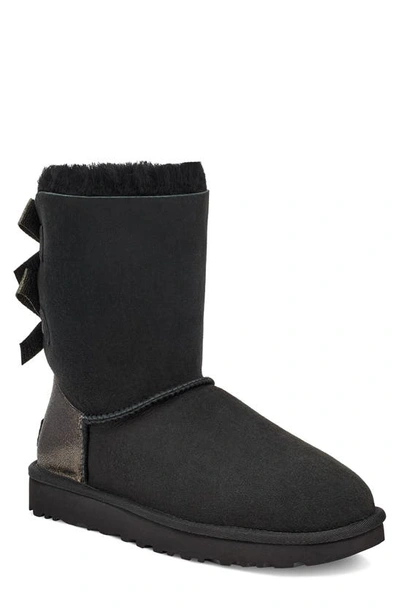 Shop Ugg (r) Bailey Bow Ii Genuine Shearling Boot In Black