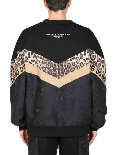 Shop Dolce & Gabbana Crew Neck Sweatshirt In Black