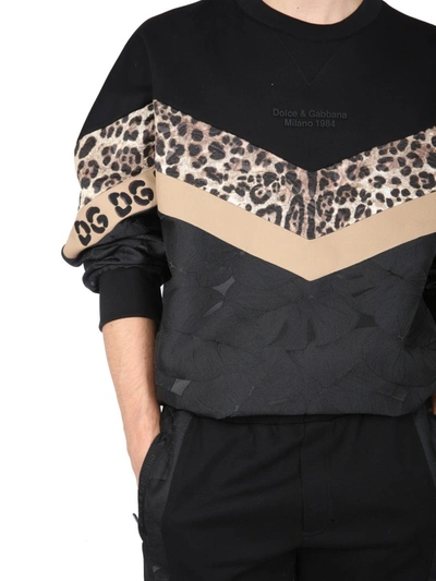 Shop Dolce & Gabbana Crew Neck Sweatshirt In Black