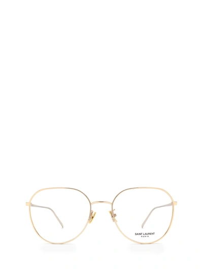 Shop Saint Laurent Sl 484 Gold Glasses