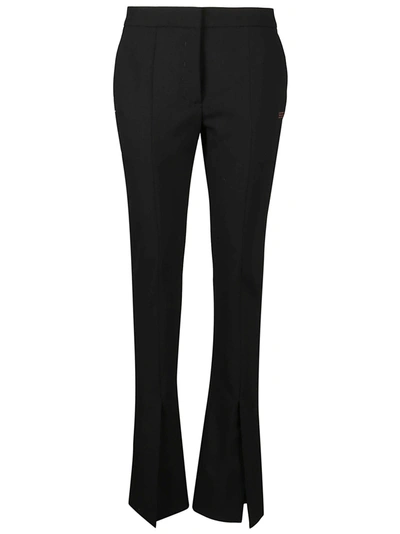 Shop Off-white Light Wool Tailored Pant In Black No Color