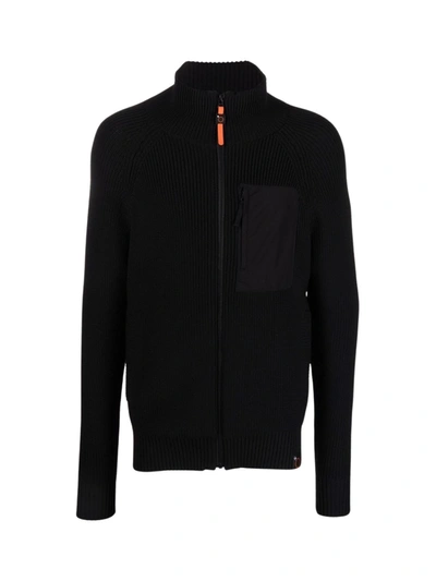 Shop Aspesi High Neck L/s Sweatshirt W/zip In Black