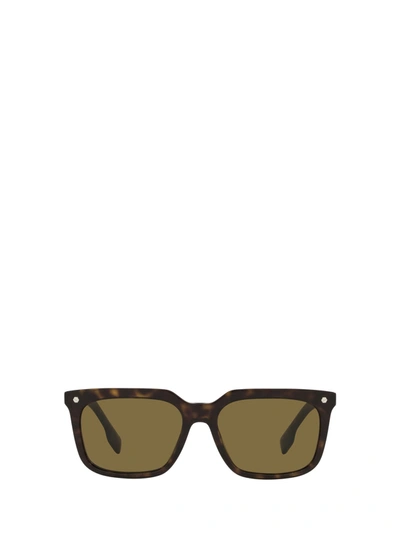 Shop Burberry Be4337 Dark Havana Sunglasses