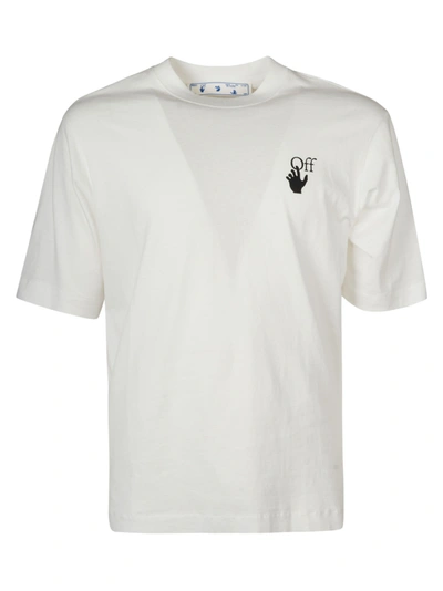 Shop Off-white Hand Logo Skate T-shirt In White/black