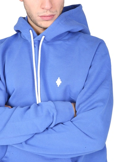 Shop Marcelo Burlon County Of Milan "cross" Sweatshirt In Blue